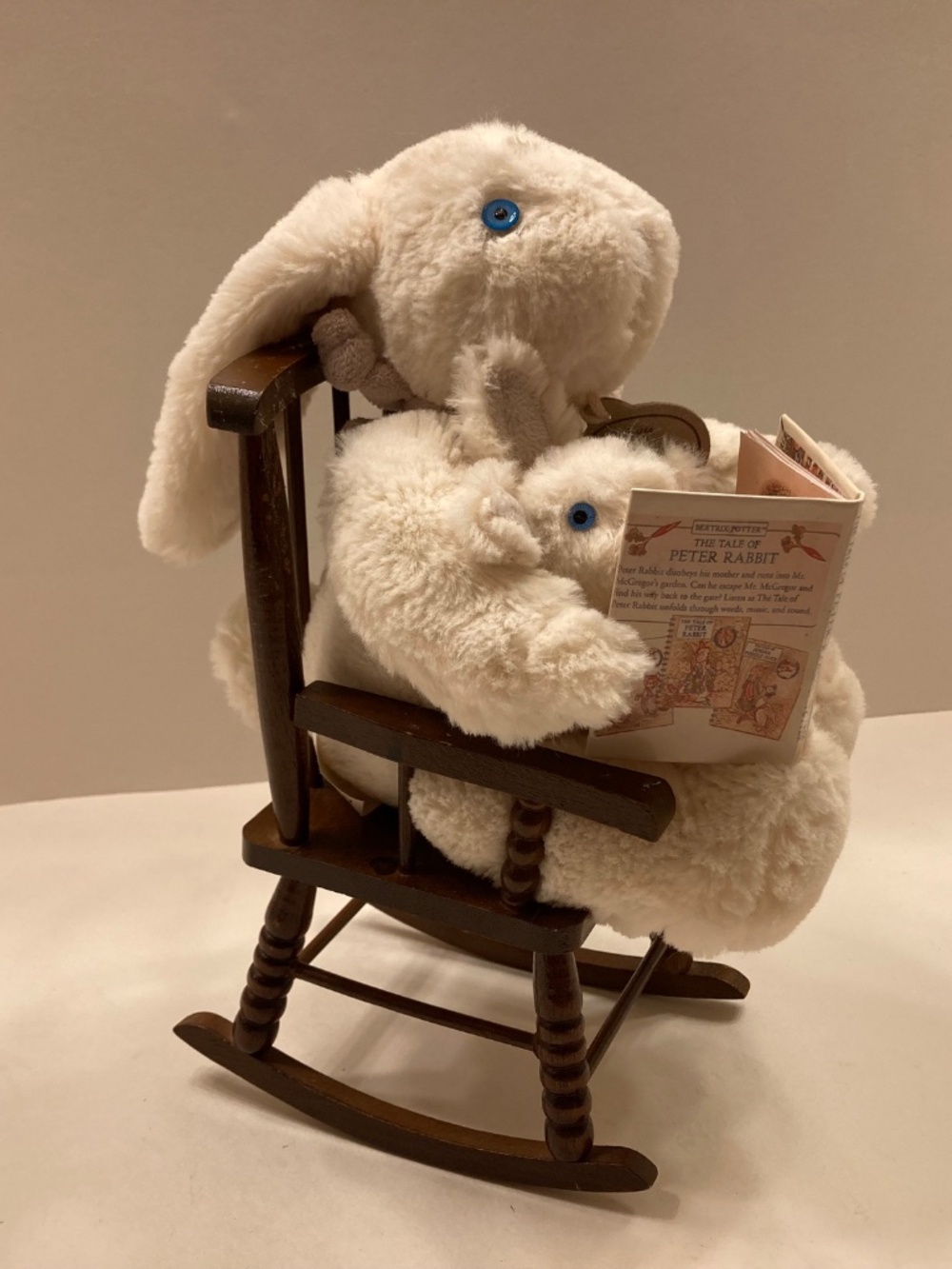 Bunny &  baby read a bedtime story
